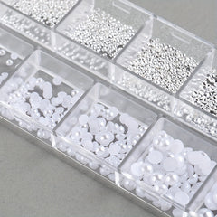 Flat Back Nail Pearl Beads Caviar Bead Nail Art Charms Decor