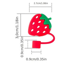 Silicone Straw Tips Cover Portable Reusable Straw Caps Covers