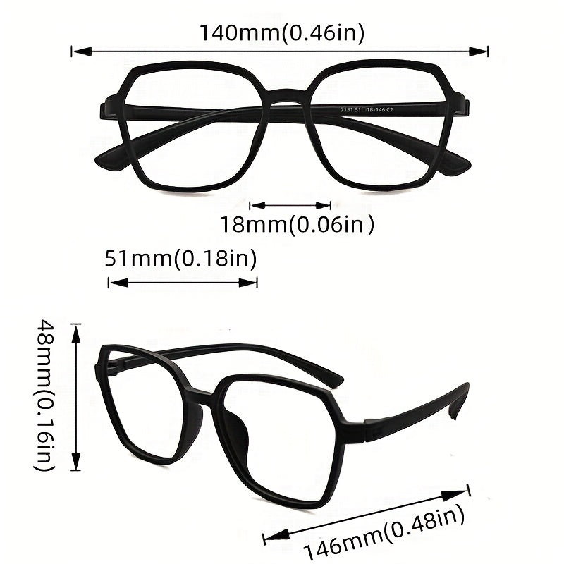 Men's TR90 Flat Glasses Light Blocking Mirror Holder