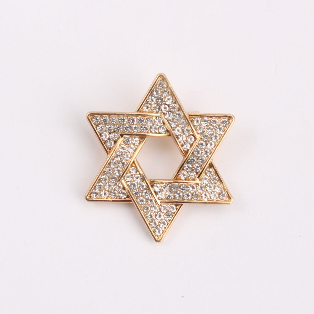 Hexagon Star Brooch Men's Suit & Jacket Accessory