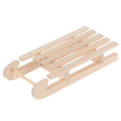 1/12 Dollhouse Mini Wooden Christmas Sleigh DIY Accessory