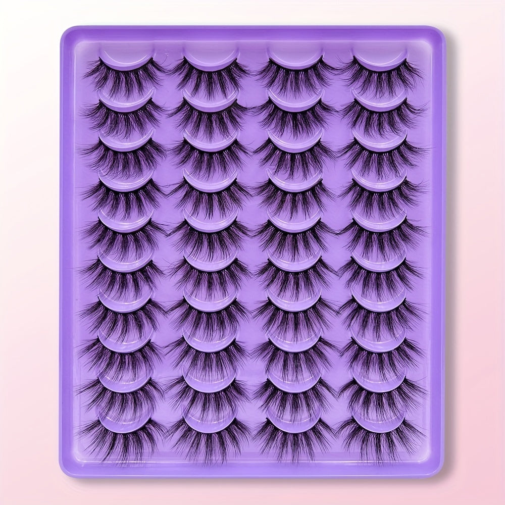 20 Pairs 3D Mink False Eyelashes for Long Lasting Voluminous Look