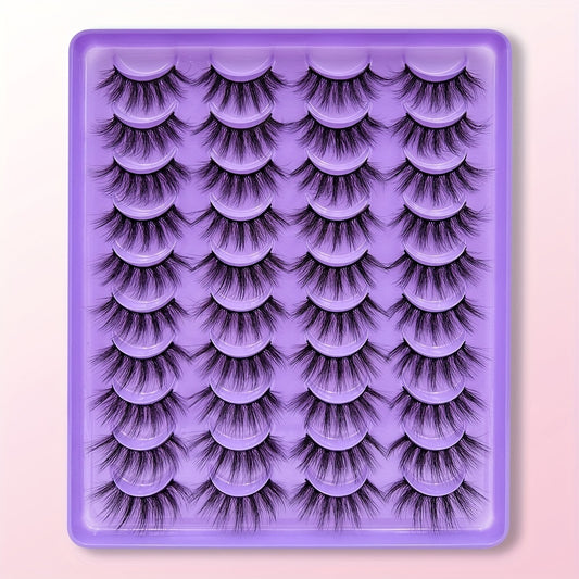 20 Pairs 3D Mink False Eyelashes for Long Lasting Voluminous Look