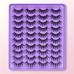 20 Pairs 3D Mink False Eyelashes for Long Lasting Voluminous Look