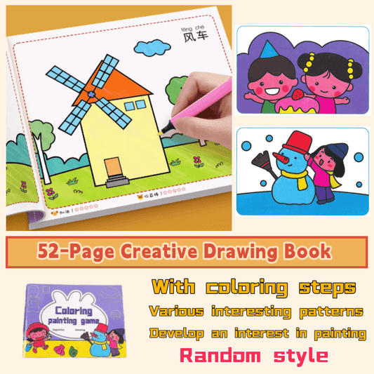 Animal Pattern Coloring Book with 52 Pages - Educational Drawing Supplies