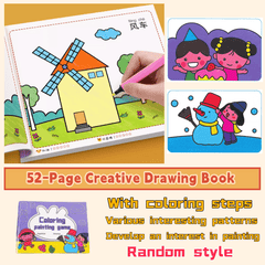 Animal Pattern Coloring Book with 52 Pages - Educational Drawing Supplies