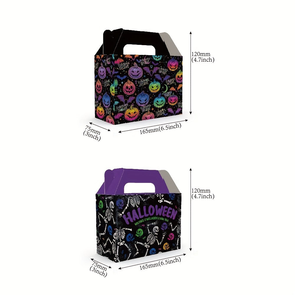 Halloween Ghost Pumpkin Skeleton Tote Bag