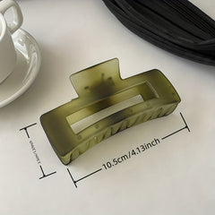 Large Frosted Rectangle Hair Claw Ponytail Holder Hair Accessories