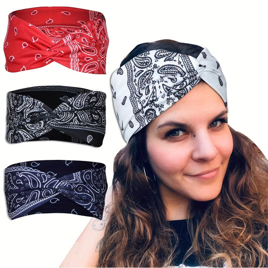 Boho Printed Hair Band Vintage Colorful Headscarf Hair Accessories