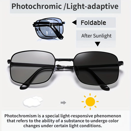 Men's Polarized Folding Sunglasses Metal Frame Outdoor Travel