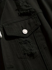 Men's Button Up Denim Coat for Spring Fall