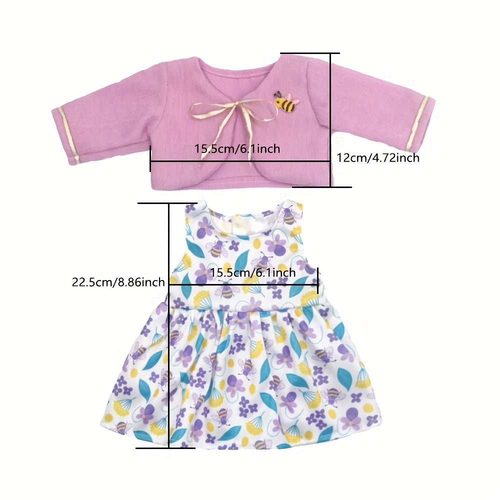 Purple Polyester Fiber Clothes Set for 43 Dolls