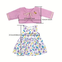 Purple Polyester Fiber Clothes Set for 43 Dolls