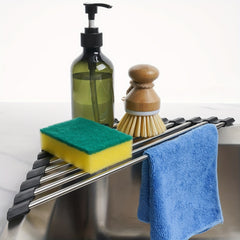 Triangle Roll Up Dish Drying Rack Stainless Steel