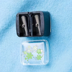 Dual Hole Pencil Sharpener with Flower Design
