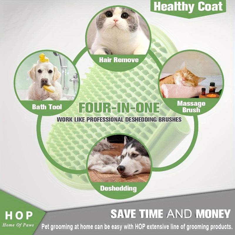 Pet Shampoo Brush & Massage Comb for Dog & Cat Grooming