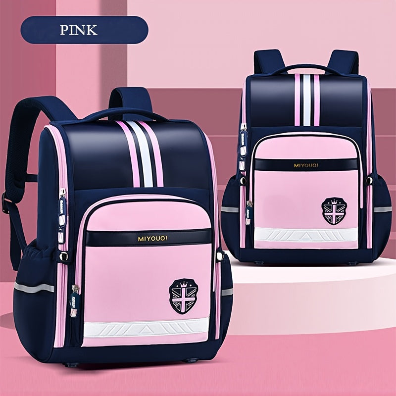 Waterproof Student School Backpack - Adjust. Daypack for Boys/Girls