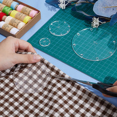 4pcs Acrylic Circular Quilting Template Sewing Tools & Stickers Set