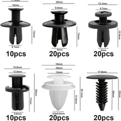 Car Retainer Clips Set 100PCS 6 Sizes Auto Door Trim Panel Bumper Push Rivet Cli