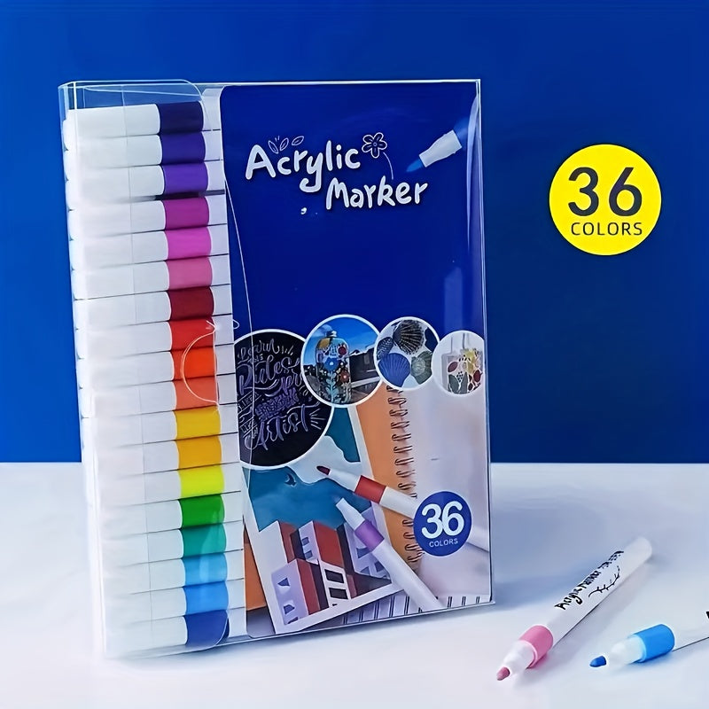Acrylic Paint Markers Fine Tip Washable Permanent for Art