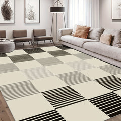 Large Non Slip Grid Patterned Carpet