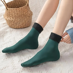 Plush Lined Socks Comfy & Warm Mid Tube Socks