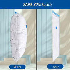 2PCS Vacuum Storage Bag Space Saver Bag With Hand Pump Compression Sealer Bags
