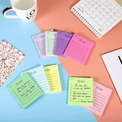 9pcs Multicolor Fluorescent Sticky Notes Adhesive Strong Sticky Notes Creative