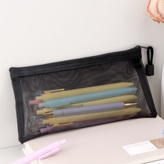 Gray Large Capacity Pencil Case Student Storage Bag
