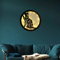 LED Lamp Carving Fairy Tale Story Shape Retro Wooden Hanging Plate