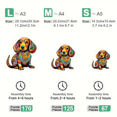 Wooden Dog Jigsaw Puzzle Irregular Shape Christmas Gift