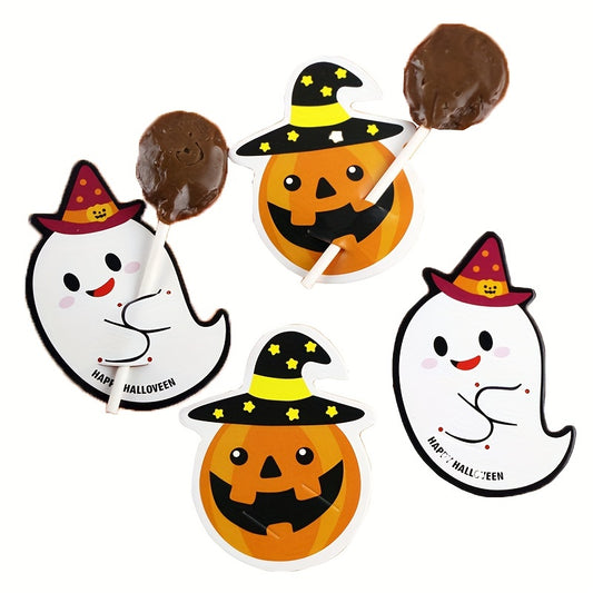 100pcs Lollipop Decoration Cards for Halloween Party Favors