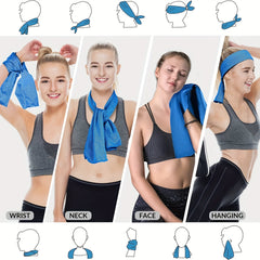 Microfiber Ice Silk Cooling Towels - Stay Cool & Dry During Workouts