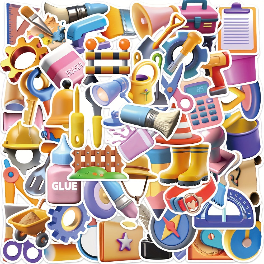 50pcs Tool Series Graffiti Stickers Waterproof DIY Creative Stickers