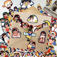 50 Cartoon Waterproof Stickers for Luggage Skateboard Cup Phone Ta