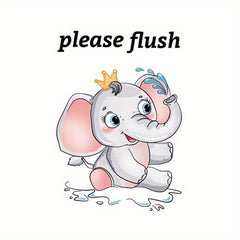 Elephant Toilet Sticker Decal Bathroom Decoration
