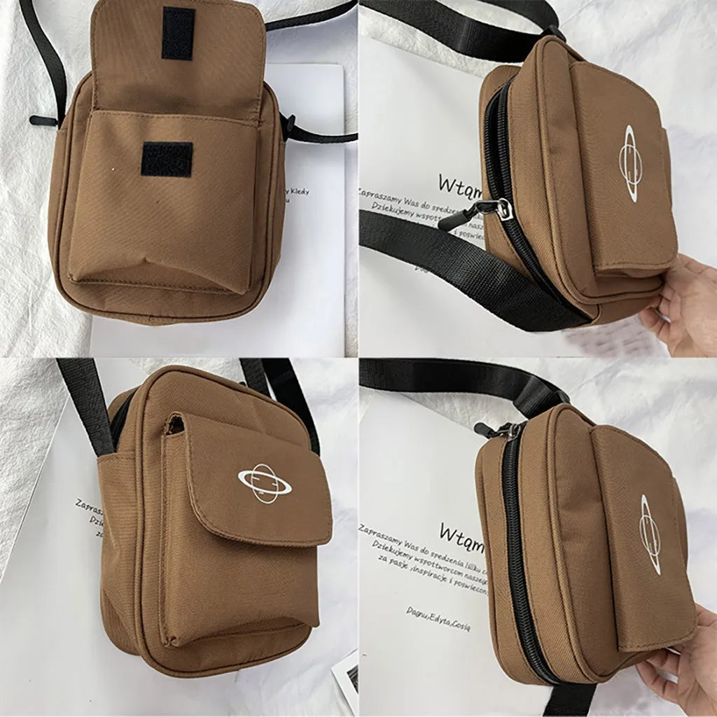 Canvas Printing Star Crossbody Bag Women Casual Messenger Bag