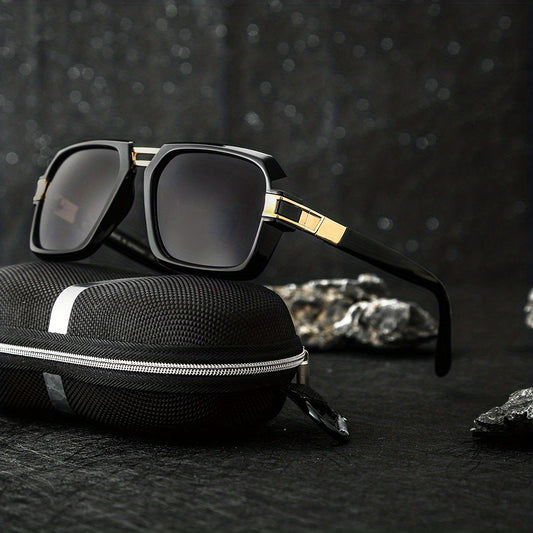 Men's Square Frame Sunglasses Unisex Steampunk UV Protection Glasses