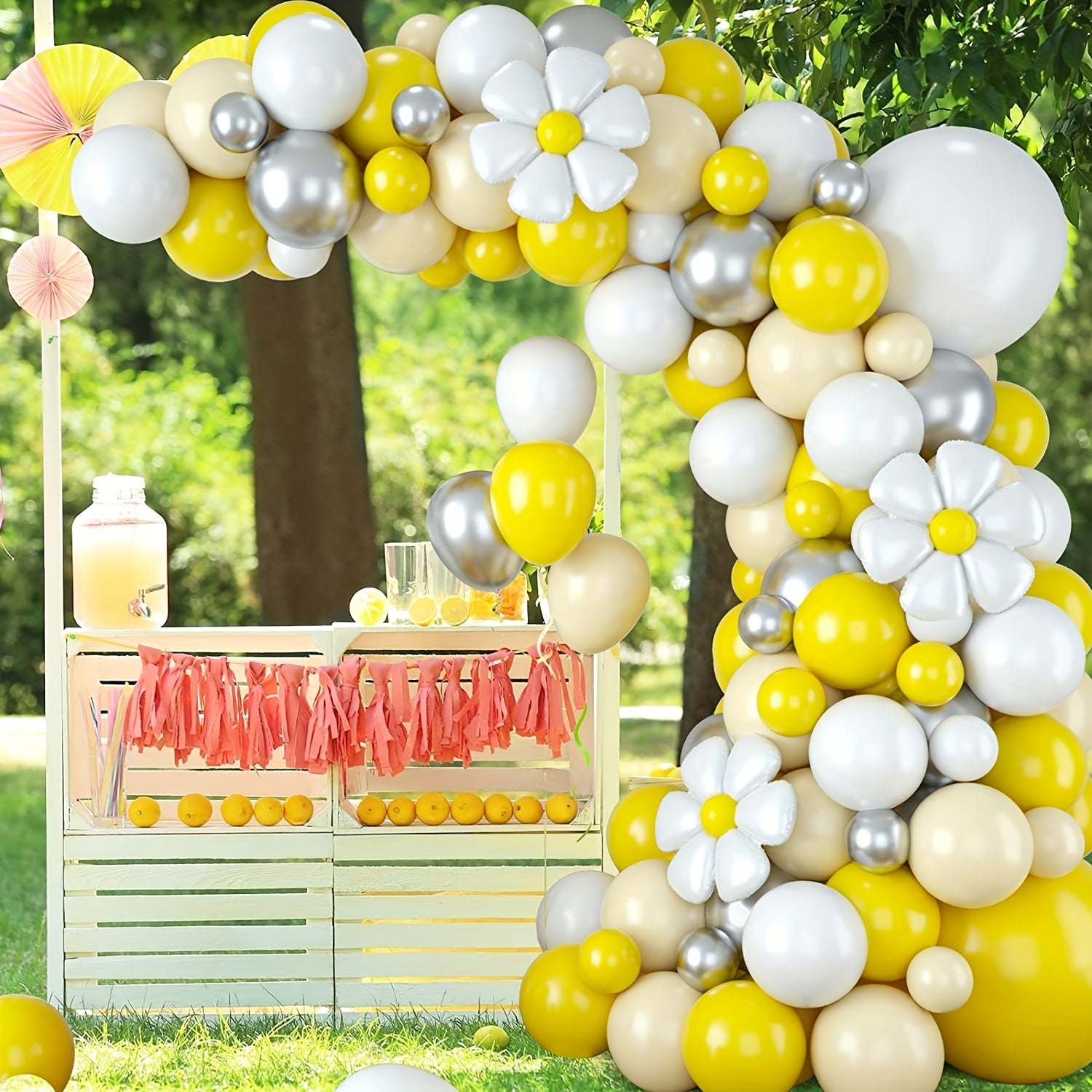Yellow Balloon Wreath Arch Set for Celebrations