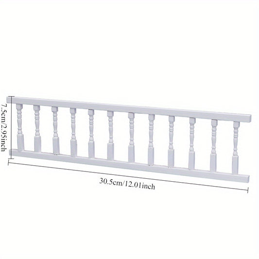 Dollhouse 12 Post Railing Wooden Balustrade Classic Turned Posts & Handrail