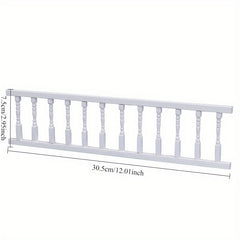 Dollhouse 12 Post Railing Wooden Balustrade Classic Turned Posts & Handrail