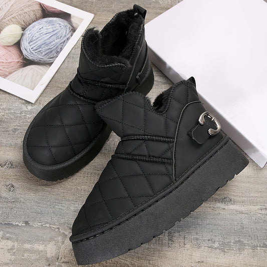 Women's Thickened Medium Tube Snow Boots Non-slip Warm Snow Shoes
