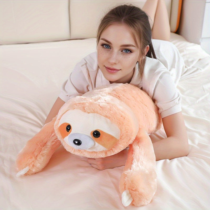 Plush Sloth Toy with Expressive Eyes & Fluffy Ears