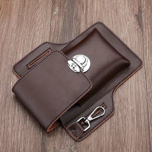 Stylish Lychee Pattern Faux Leather Belt Bag for Outdoor Adventures
