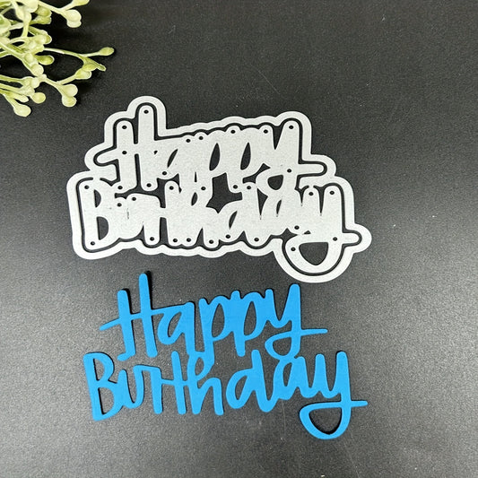 1pc Happy Birthday Metal Embossing Scrapbook Die
