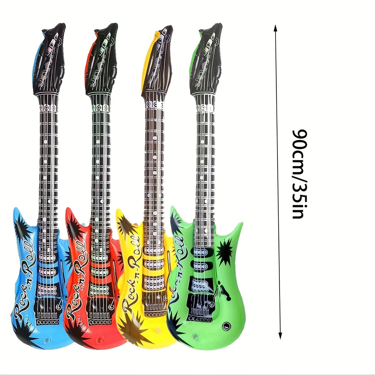 Inflatable Guitar Microphone Props Birthday Party Decoration Balloon