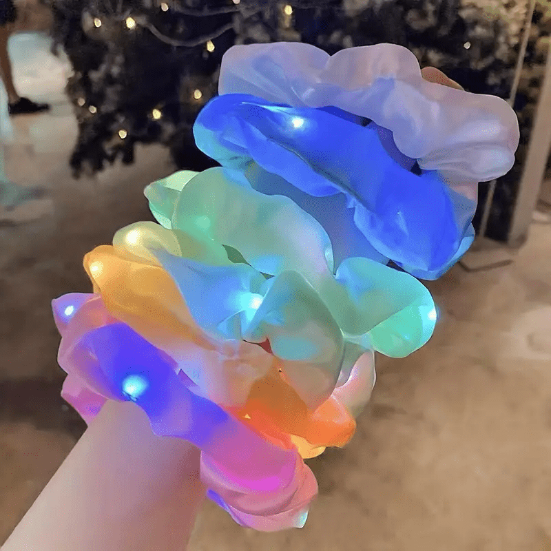 6pcs Elastic Ponytail Holders Vibrant Hair Bands for Women