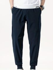 Men's Casual Solid Sports Pants with Zipper
