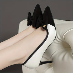Women's Stiletto Heels Pointed Toe Slip On Colorblock Pumps