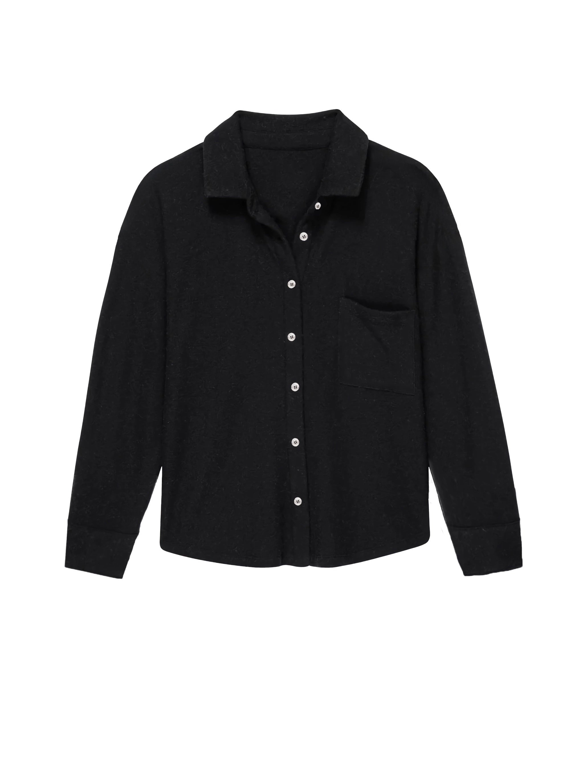  Women's Solid Long Sleeve Shirt & Pants Outfit Set